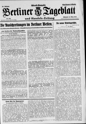 Berliner Tageblatt und Handels-Zeitung vom 23.03.1927