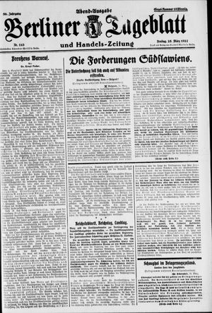 Berliner Tageblatt und Handels-Zeitung vom 25.03.1927