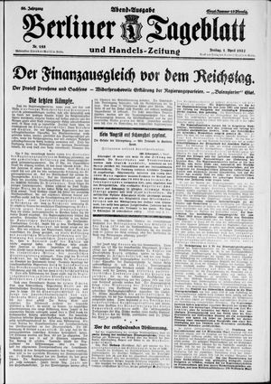 Berliner Tageblatt und Handels-Zeitung vom 01.04.1927