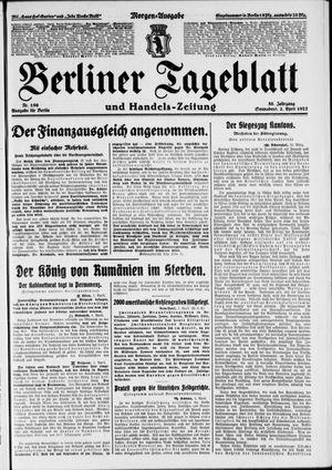 Berliner Tageblatt und Handels-Zeitung vom 02.04.1927