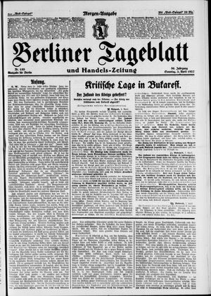 Berliner Tageblatt und Handels-Zeitung vom 03.04.1927