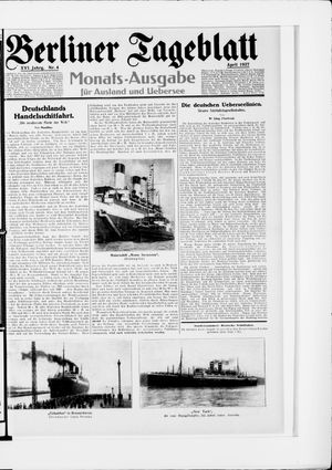 Berliner Tageblatt und Handels-Zeitung vom 04.04.1927