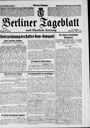 Berliner Tageblatt und Handels-Zeitung vom 06.04.1927