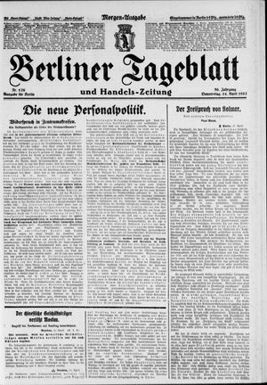 Berliner Tageblatt und Handels-Zeitung on Apr 14, 1927