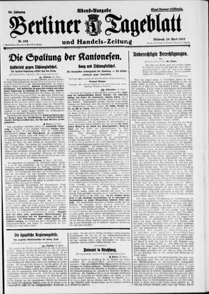 Berliner Tageblatt und Handels-Zeitung vom 20.04.1927