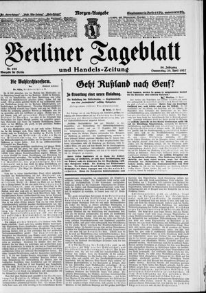 Berliner Tageblatt und Handels-Zeitung vom 28.04.1927
