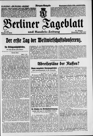Berliner Tageblatt und Handels-Zeitung on May 5, 1927