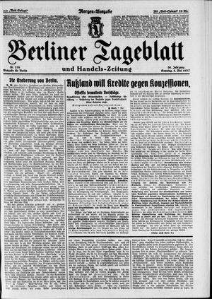 Berliner Tageblatt und Handels-Zeitung on May 8, 1927