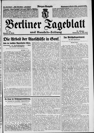 Berliner Tageblatt und Handels-Zeitung vom 12.05.1927