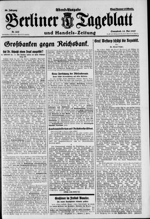 Berliner Tageblatt und Handels-Zeitung vom 14.05.1927