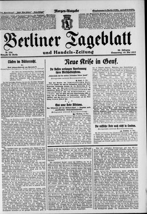Berliner Tageblatt und Handels-Zeitung vom 19.05.1927