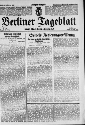 Berliner Tageblatt und Handels-Zeitung vom 20.05.1927