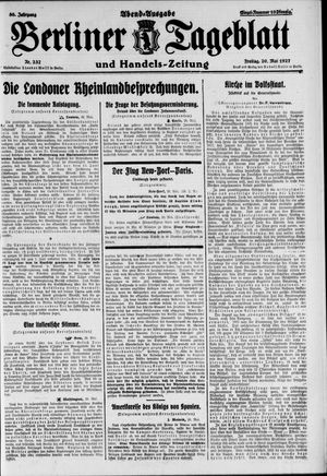 Berliner Tageblatt und Handels-Zeitung vom 20.05.1927