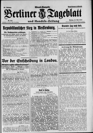 Berliner Tageblatt und Handels-Zeitung vom 23.05.1927