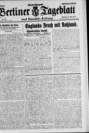 Berliner Tageblatt und Handels-Zeitung vom 24.05.1927