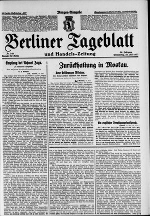 Berliner Tageblatt und Handels-Zeitung vom 26.05.1927