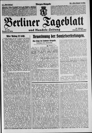 Berliner Tageblatt und Handels-Zeitung vom 29.05.1927