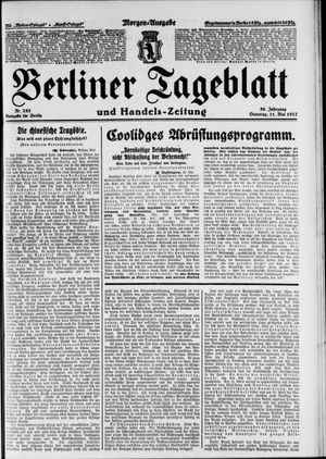 Berliner Tageblatt und Handels-Zeitung vom 31.05.1927