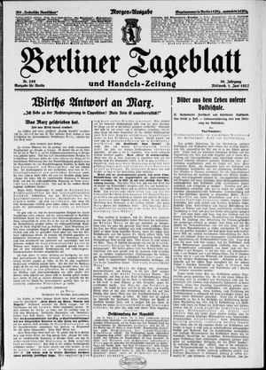 Berliner Tageblatt und Handels-Zeitung vom 01.06.1927