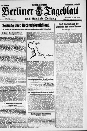 Berliner Tageblatt und Handels-Zeitung vom 02.06.1927