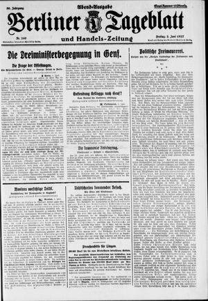 Berliner Tageblatt und Handels-Zeitung vom 03.06.1927