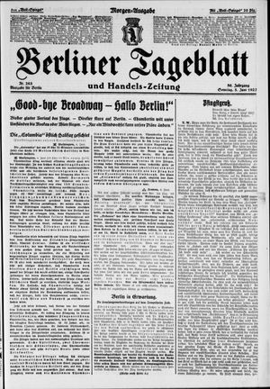 Berliner Tageblatt und Handels-Zeitung vom 05.06.1927