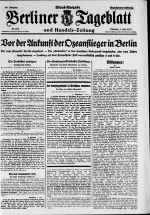Berliner Tageblatt und Handels-Zeitung vom 07.06.1927