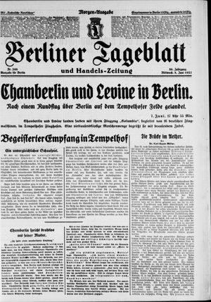 Berliner Tageblatt und Handels-Zeitung vom 08.06.1927