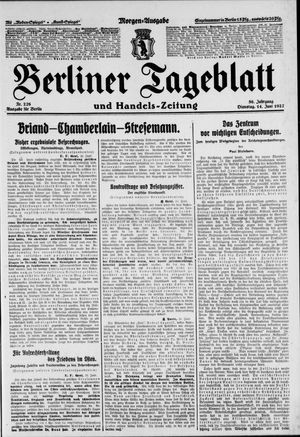 Berliner Tageblatt und Handels-Zeitung vom 14.06.1927