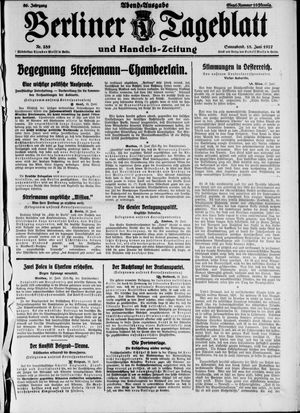 Berliner Tageblatt und Handels-Zeitung vom 18.06.1927