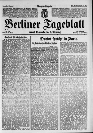 Berliner Tageblatt und Handels-Zeitung vom 19.06.1927