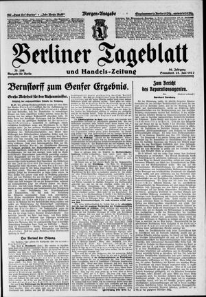 Berliner Tageblatt und Handels-Zeitung on Jun 25, 1927