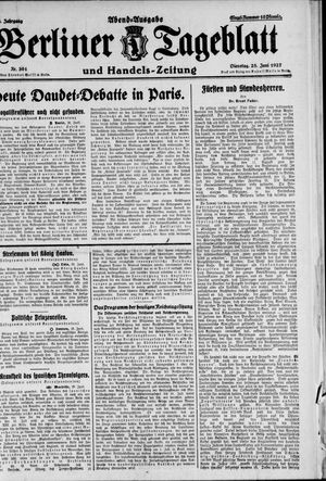 Berliner Tageblatt und Handels-Zeitung vom 28.06.1927