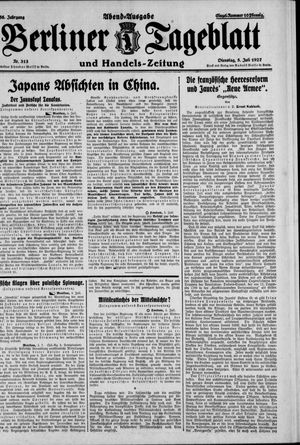 Berliner Tageblatt und Handels-Zeitung on Jul 5, 1927