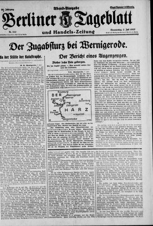 Berliner Tageblatt und Handels-Zeitung vom 07.07.1927