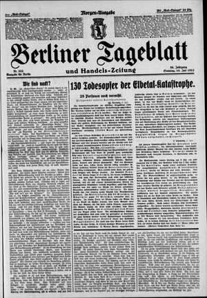 Berliner Tageblatt und Handels-Zeitung vom 10.07.1927