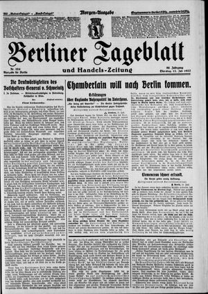 Berliner Tageblatt und Handels-Zeitung vom 12.07.1927