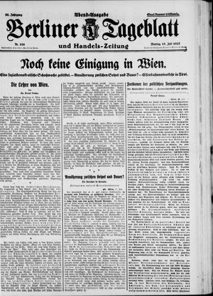 Berliner Tageblatt und Handels-Zeitung vom 18.07.1927