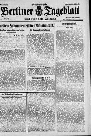 Berliner Tageblatt und Handels-Zeitung vom 19.07.1927