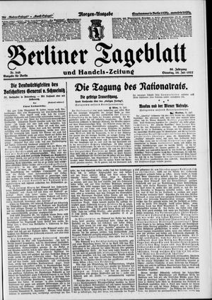 Berliner Tageblatt und Handels-Zeitung vom 26.07.1927