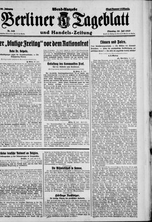 Berliner Tageblatt und Handels-Zeitung vom 26.07.1927