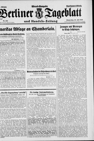 Berliner Tageblatt und Handels-Zeitung vom 28.07.1927
