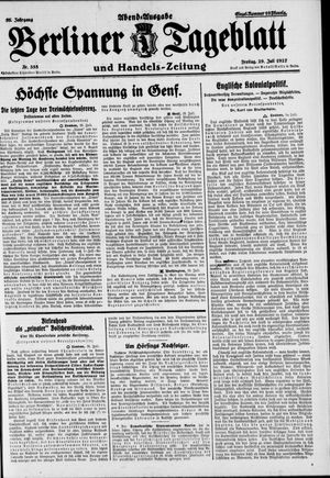 Berliner Tageblatt und Handels-Zeitung vom 29.07.1927