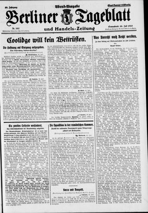 Berliner Tageblatt und Handels-Zeitung vom 30.07.1927