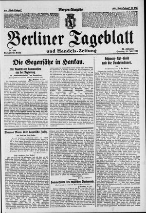 Berliner Tageblatt und Handels-Zeitung vom 31.07.1927