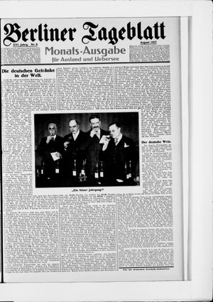 Berliner Tageblatt und Handels-Zeitung vom 01.08.1927