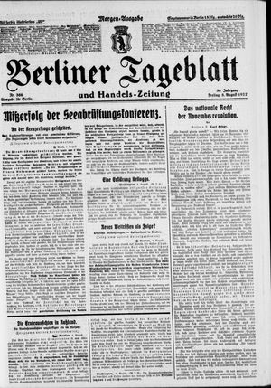 Berliner Tageblatt und Handels-Zeitung vom 05.08.1927