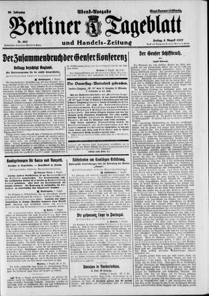 Berliner Tageblatt und Handels-Zeitung on Aug 5, 1927