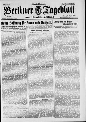 Berliner Tageblatt und Handels-Zeitung vom 08.08.1927
