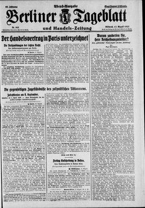 Berliner Tageblatt und Handels-Zeitung vom 17.08.1927